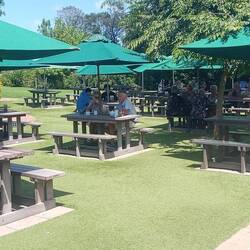 Ideal outdoor setting for light lunches and afternoon tea and cake
