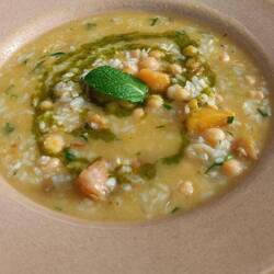 Creamy rice mit Süßkartoffeln und Kichererbsen .... sehr lecker, auch wenn's nicht so aussieht 😄