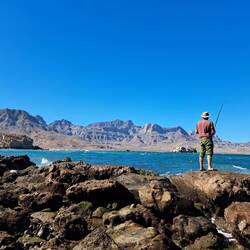 Keine Fische gefangen aber bei der Aussicht auch nicht schlimm.