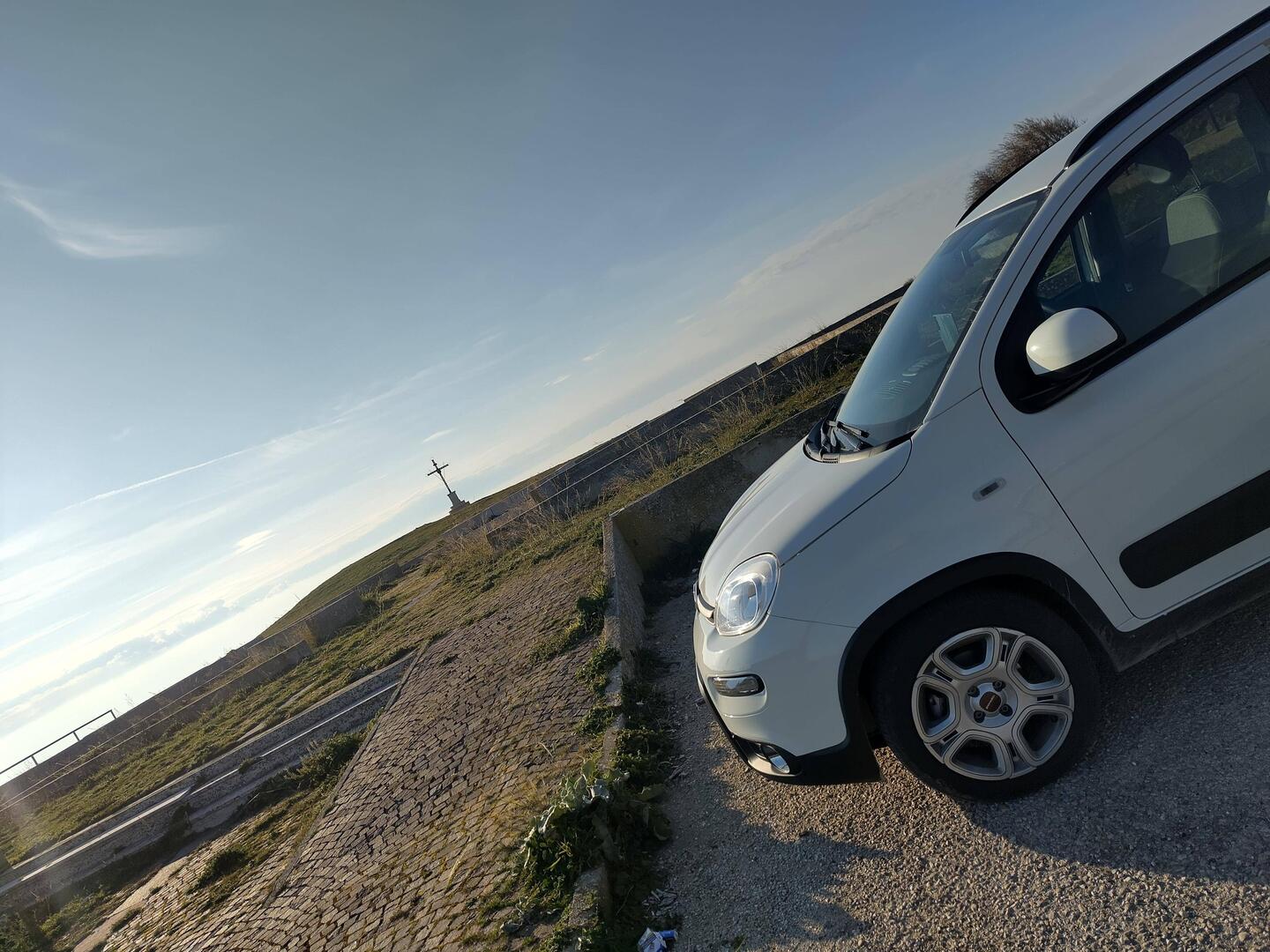 Belvedere in Rignano, der Panda ist ein flotter Bergsteiger