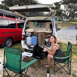 1. Abendessen am Camper