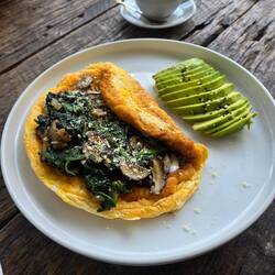 Fluffiest omelet ever.