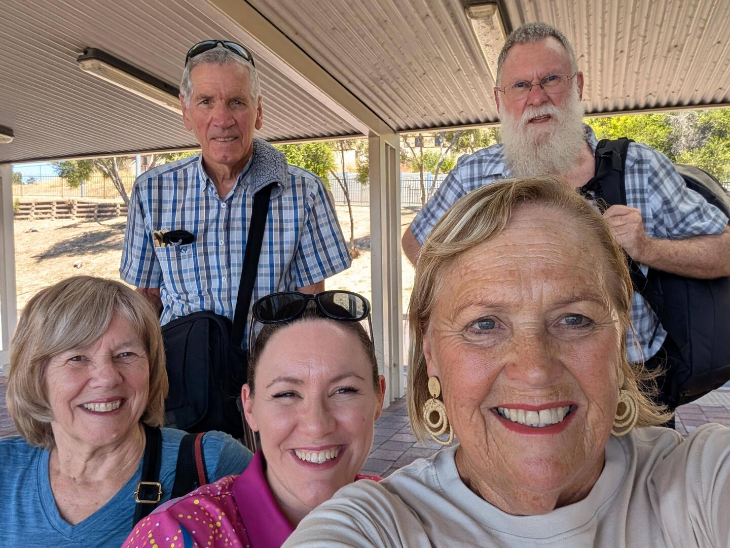 Annabel drove us to bus interchange