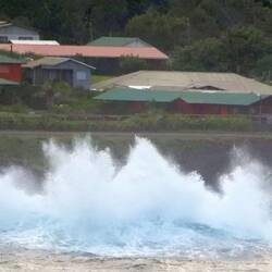 shows why we could not land - rough sea