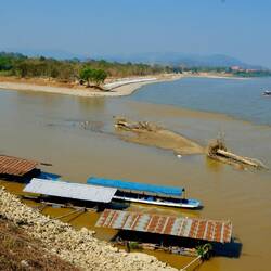 Blick nach Myanmar am goldenen Dreieck