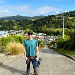 The steepest street in the world! Baldwin Street, Dunedin