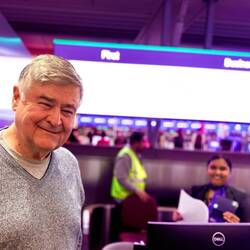 Checking into Etihad.