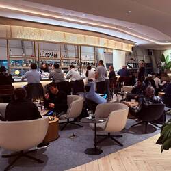 JFK lounge; see the skyline in the background.