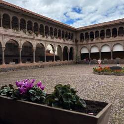 The Inca temple became a Spanish monastery