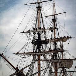 Övning på segelsättning