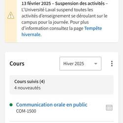 Meldung auch in der Uni-App