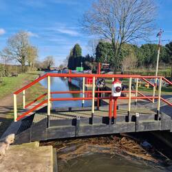 The most gorgeous swing bridge we've ever seen