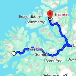Drive from Senja to the Tromsø