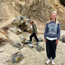 En kugle, som er gået i stykker