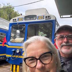 Boarding the train