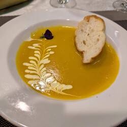 First course - pumpkin soup