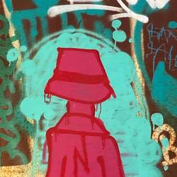 Ich wurde auch schon gezeichnet. Den Hut hab ich mir ausgeliehen.