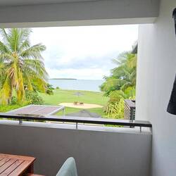 Leaving our Hotel Room in Fiji