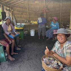 The women selling trinkets