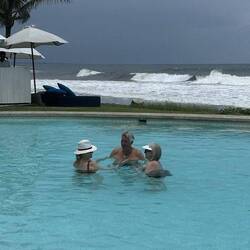 A refreshing dip in the pool!
