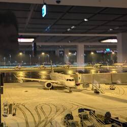Flugzeuge werden enteist