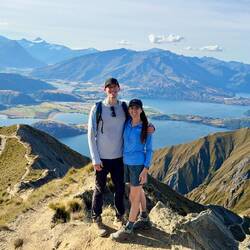 We arrived at the top at the same time as a runner... who ran up the 4,200 feet and 5 miles. Crazy!