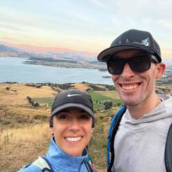 Looking back at the town of Wakana on the walk down.