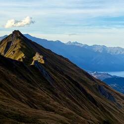 There were hiking poles at the top of this peak. Not sure how people got all the way out there!