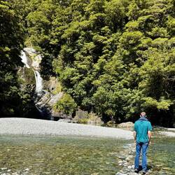 Our first waterfall stop - Fan Tail Falls
