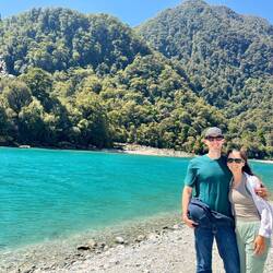 The river was so clear and blue