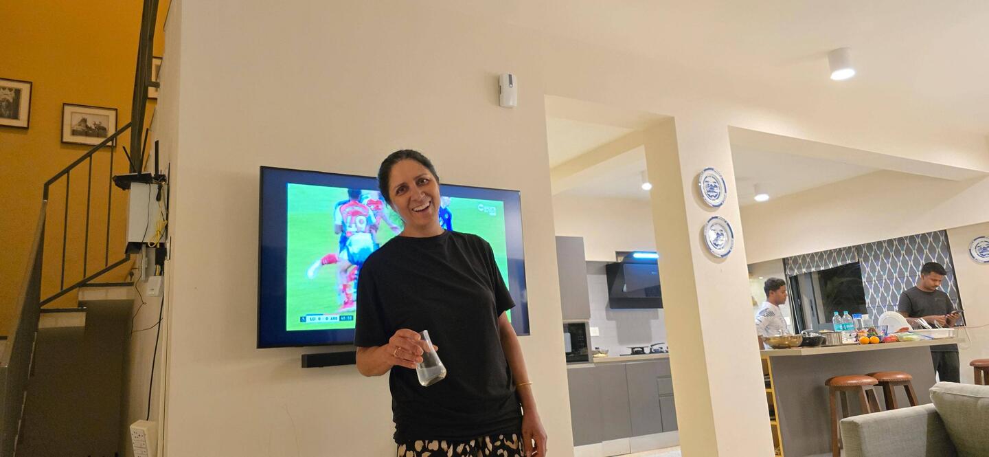 Dhun made it down to watch the football