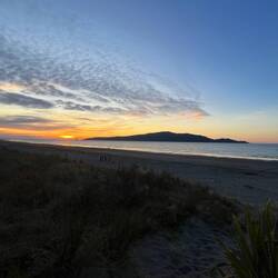 Wohlverdienter Meerblick und Sonnenuntergang nach einem langen Tag...