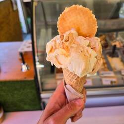 Der einzige Spaziergang heute: Zur Eisdiele 🍦