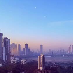 Sunrise on Mumbai from our window