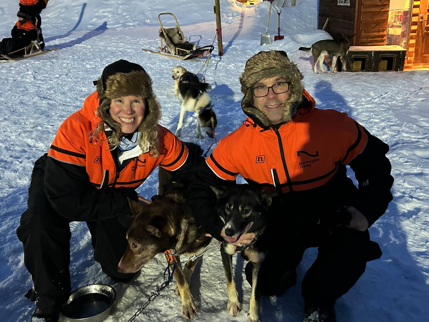 Our awesome lead dogs, Happy & Munta