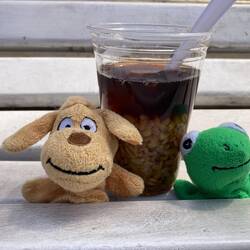 Mini und Max haben auch mit getrunken.