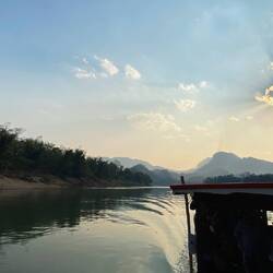 Zurück zu unserem Boot im Sonnenuntergang