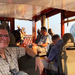 Fahrt auf dem kleinen Slowboat