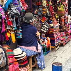 The stereotypical, traditional, bowler hat that Bolivian women are famous for wearing.