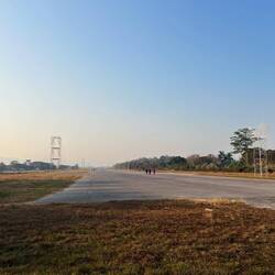 Die alte Landebahn morgens.