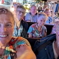 On our electric vehicle - used to take us around Hoi An