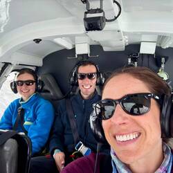 Helicopter ride back down to the town