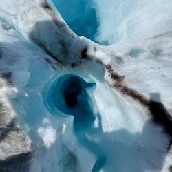 Massive hole into the ice - don't worry it was marked and no one fell in!