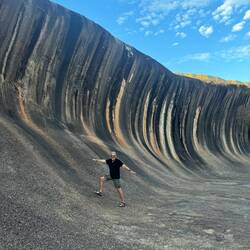 Das typische Wave Rock Foto zum guten Schluss vom Reifen Rock