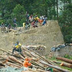 Mittagspause auf der Baustelle