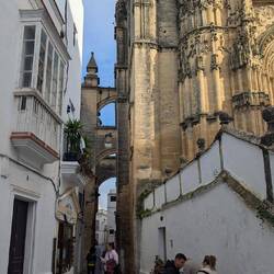 Sogar vor der Kathedrale