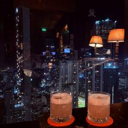 A couple of pisco sours at the Koi Lounge in the St Regis