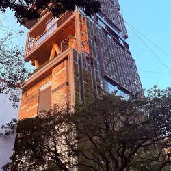 Antilia, the worlds most expensive house, behind Buckingham Palace