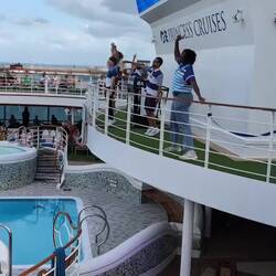 The Sail away party goes off.