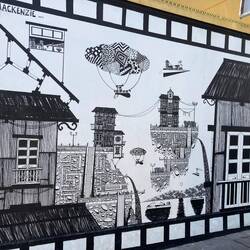 Alles mit Edding gezeichnet.